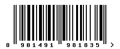 EAN barcode 8901491981835