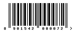 EAN barcode number 8901542000072