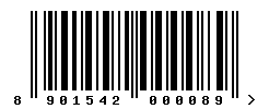EAN barcode number 8901542000089