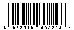 EAN barcode 8902519002228