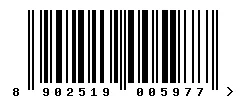 EAN barcode 8902519005977