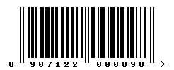 EAN barcode number 8907122000098