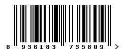 EAN barcode 8936183735809