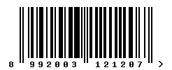 EAN barcode number 8992003121207