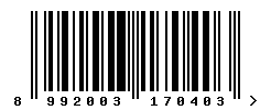EAN barcode number 8992003170403