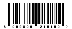EAN barcode number 8995899215159