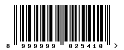 upc 8999999025410 barcode image