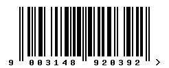 EAN barcode 9003148920392