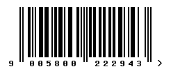 upc 9005800222943 barcode image
