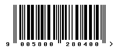 upc 9005800280400 barcode image