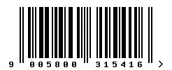 9005800315416 barcode