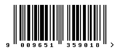 EAN barcode 9009651359018