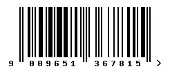 EAN barcode 9009651367815