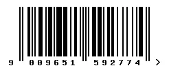 EAN barcode 9009651592774