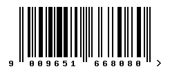 EAN barcode 9009651668080