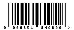 EAN barcode 9009651849809