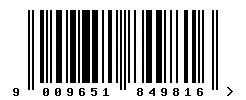 EAN 9009651849816 barcode image