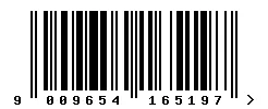 EAN barcode 9009654165197