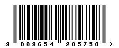 EAN barcode 9009654285758