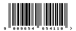 EAN barcode 9009654654110