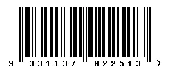 9331137022513 barcode