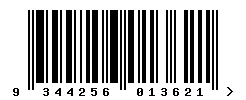 EAN barcode 9344256013621