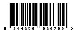 EAN barcode 9344256026799