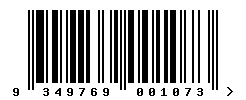 upc 9349769001073 barcode image