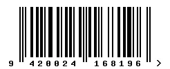 EAN 9420024168196 barcode image