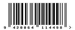 EAN barcode 9420064114498