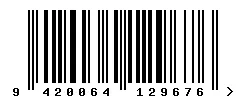 EAN barcode 9420064129676