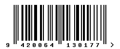 EAN barcode 9420064130177