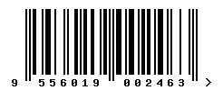 EAN barcode 9556019002463