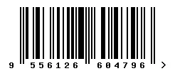 9556126604796 barcode
