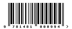 EAN barcode 9781481000994