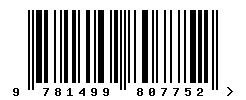 upc 9781499807752 barcode image