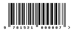 EAN barcode number 9781521000007
