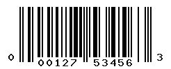 UPC barcode number 000127534563