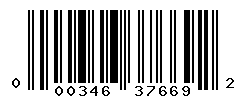 UPC barcode number 000346376692