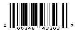 UPC barcode number 000346433036