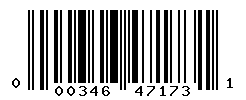 UPC barcode number 000346471731