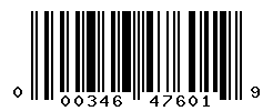 UPC barcode number 000346476019