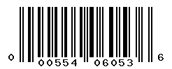 UPC barcode number 000554060536