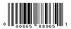 UPC barcode number 000665889651