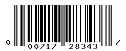 UPC barcode number 000717283437