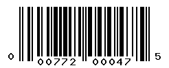 upc 000772000475 barcode image