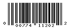 upc 000774112022 barcode image
