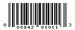 UPC barcode number 000842010113