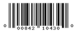 UPC barcode number 000842104300