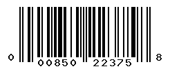 UPC barcode number 000850223758